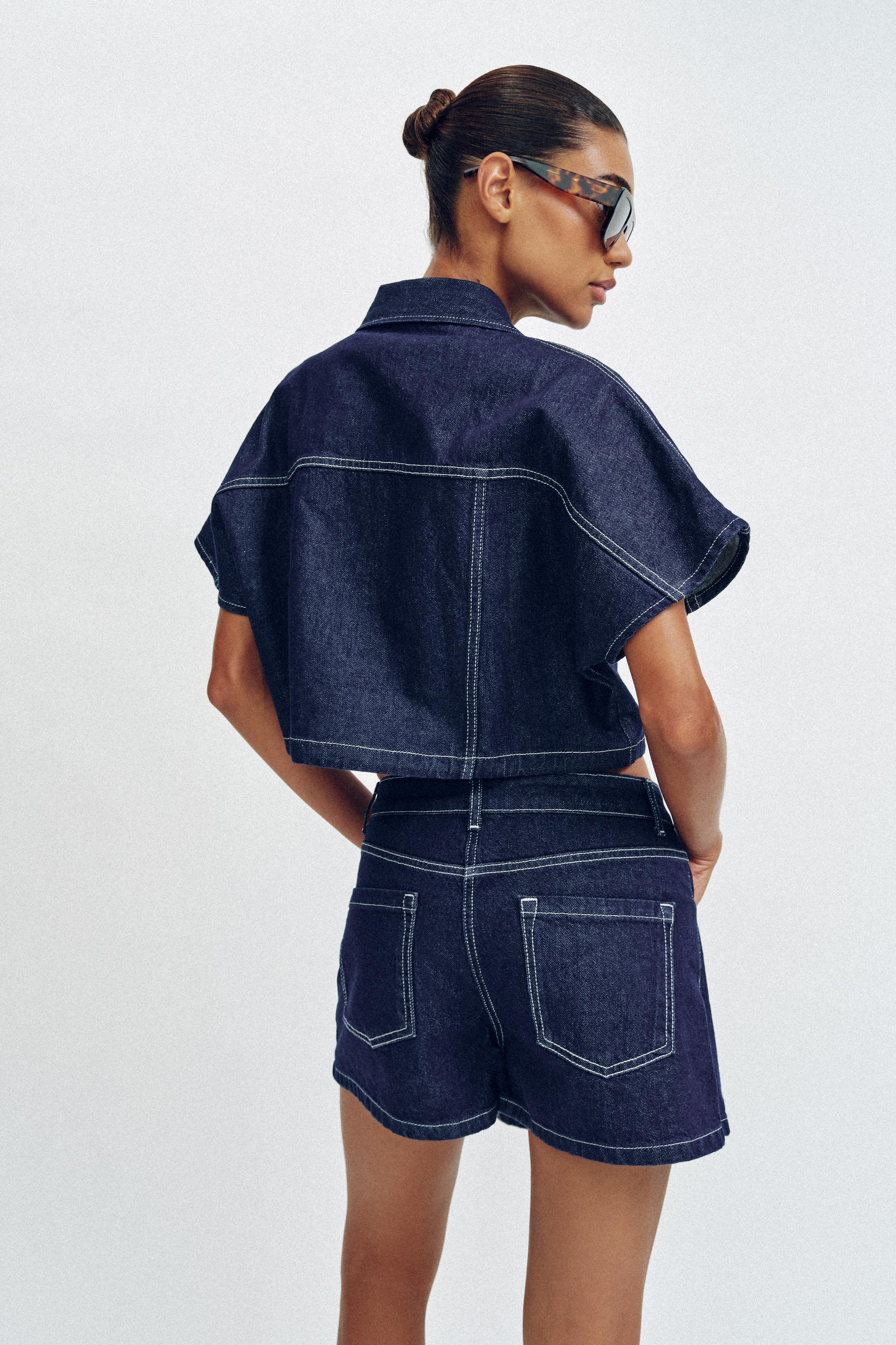 JUPE-PANTALON Z1975 EN JEAN CROISÉE